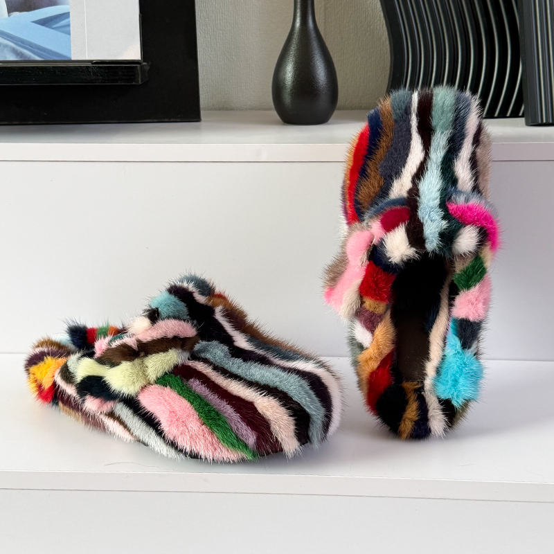 Women'S Shoes Clogs - Women's Mules and Clogs Mink Fur