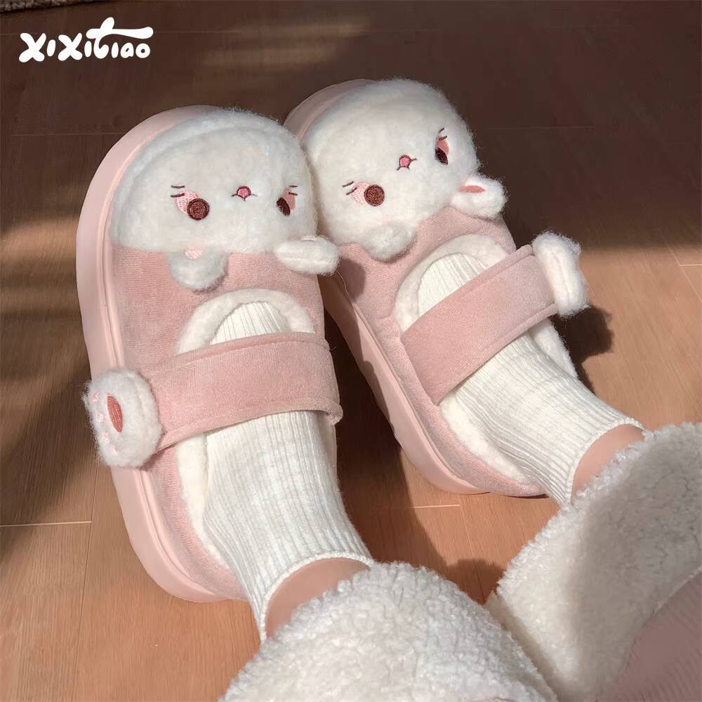 Winter Home Slippers Soft Cute - Women Shoes On Sale ulasan dan harga