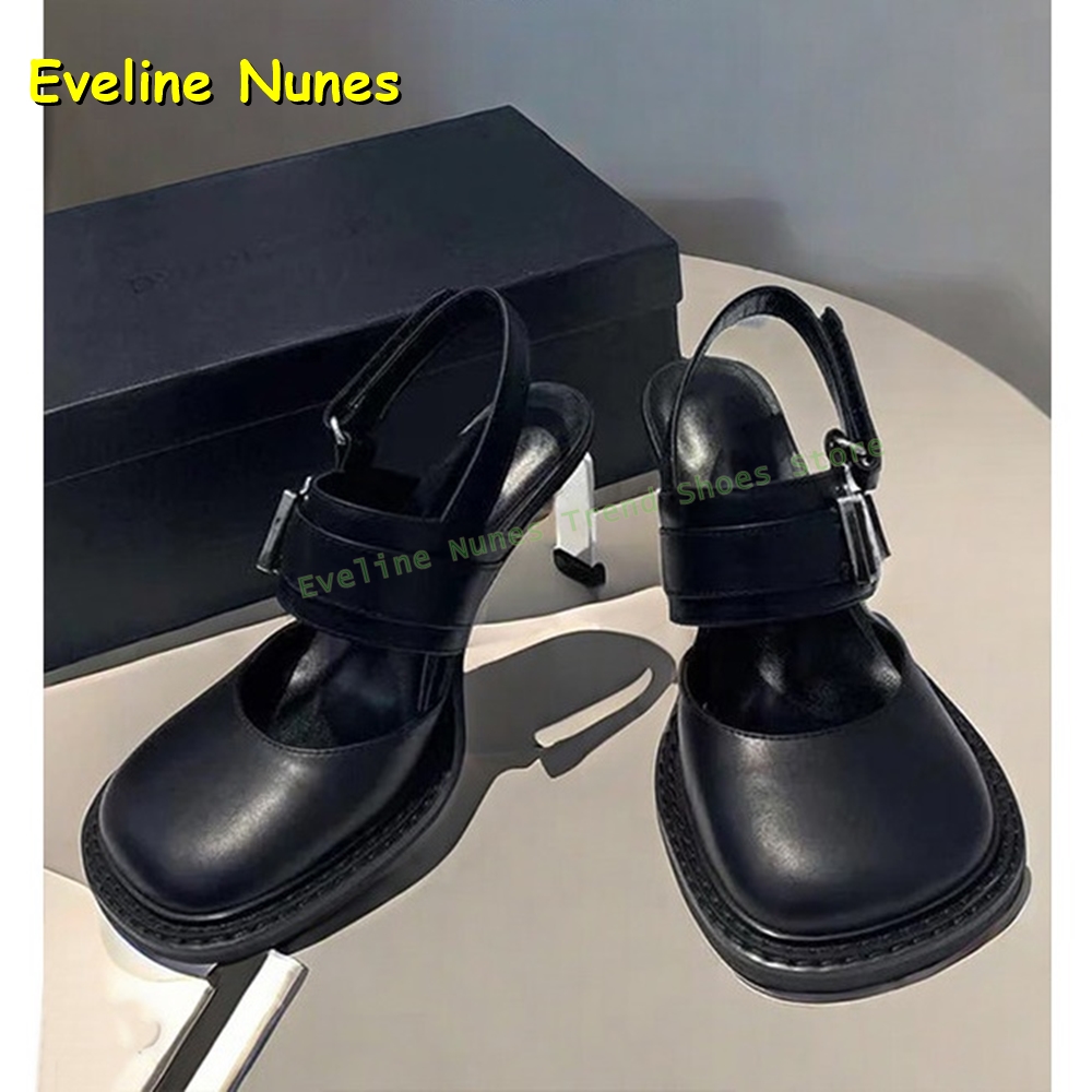 Women's Black Square Toe Buckl - Mule Slip On ulasan dan harga