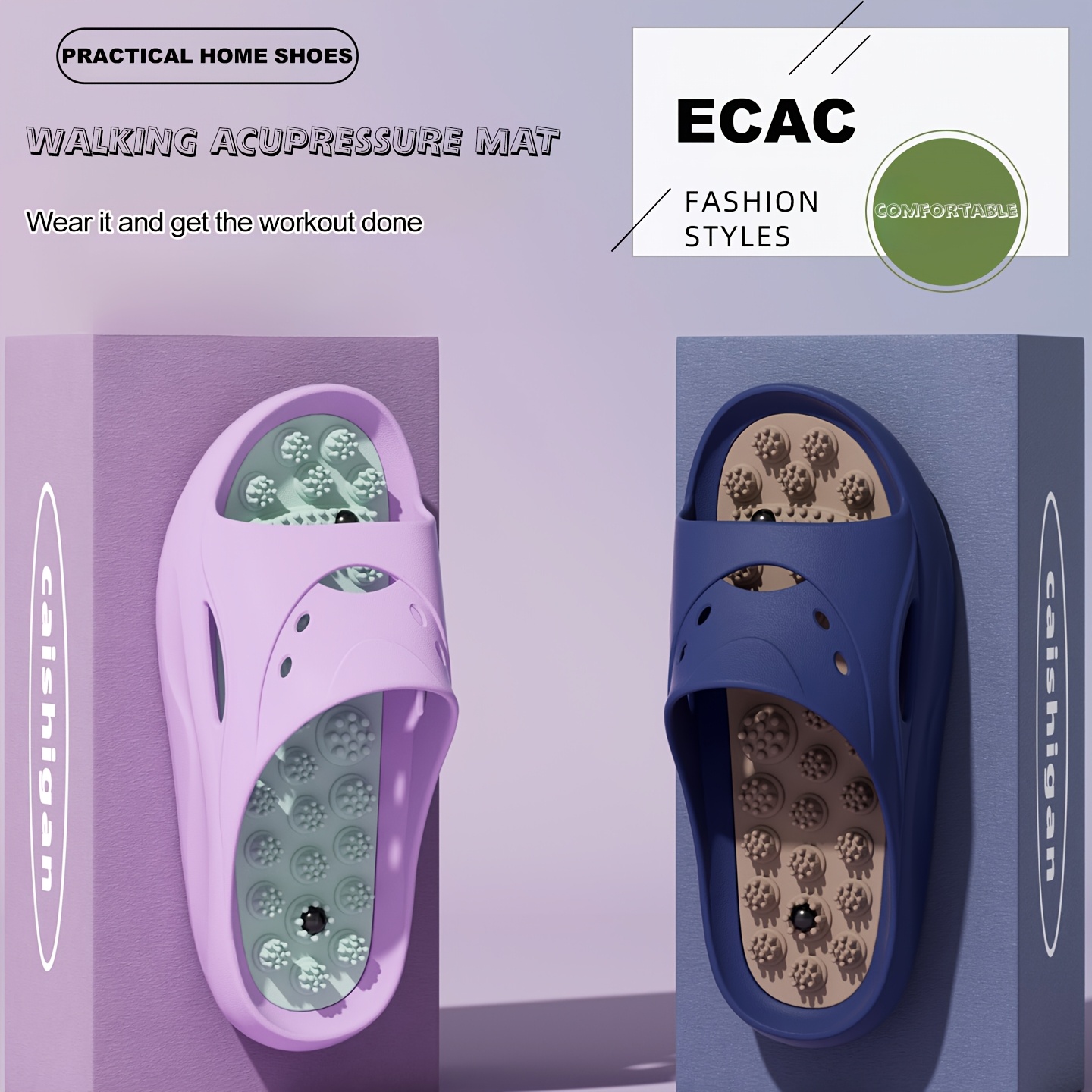 Women Men EVA Massage Slippers - Mule Slip On ulasan dan harga