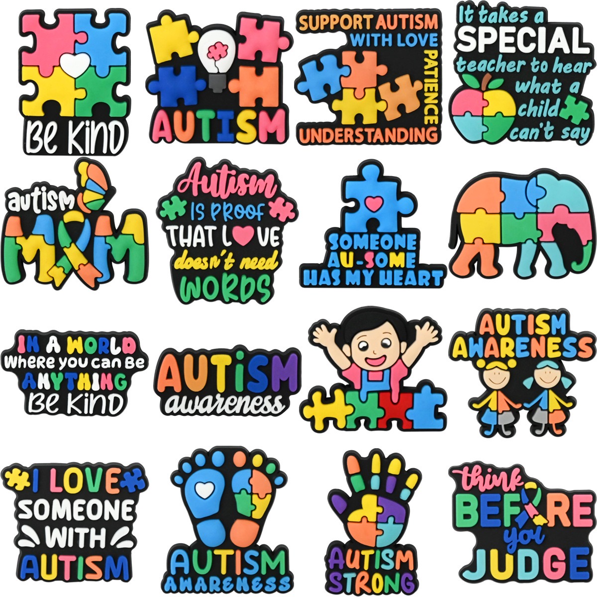 16-100pcs Be Kind Autism Shoe  - Women Shoes Kinds ulasan dan harga