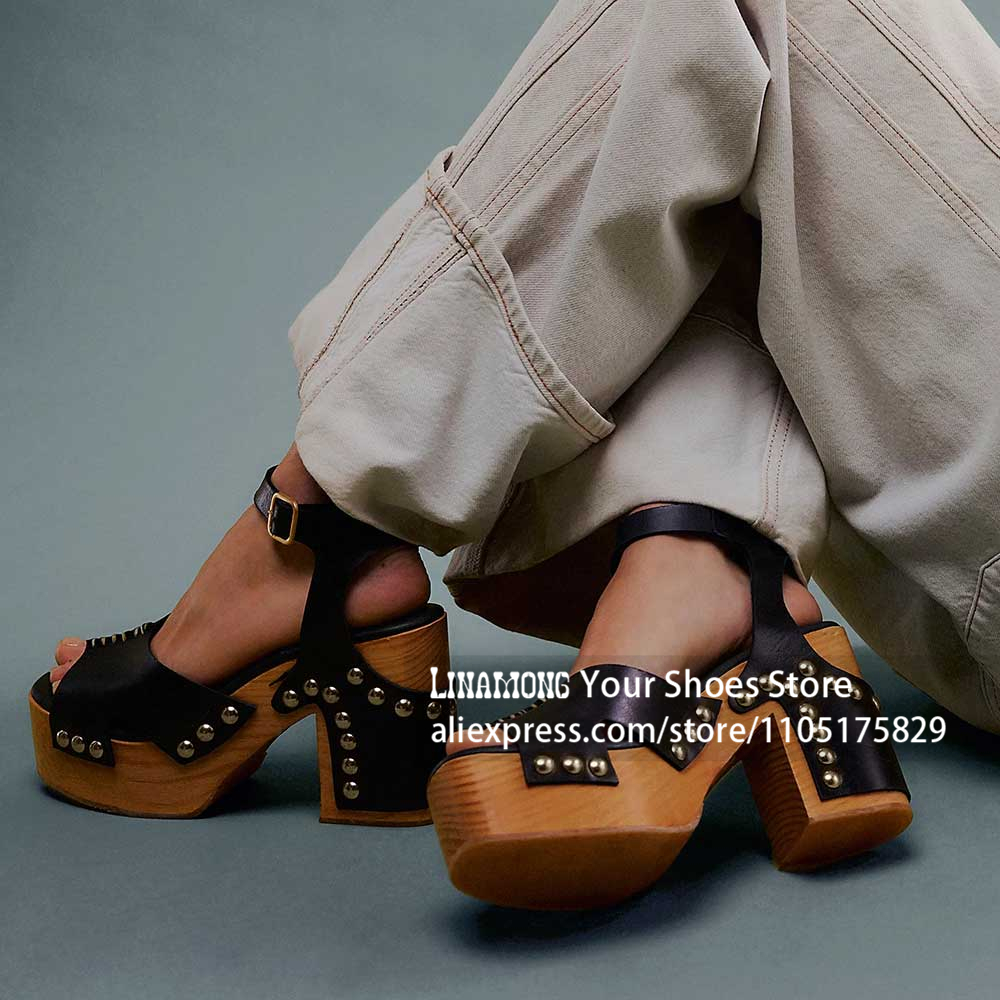 Chunky Heel Platform Clog Sand - Women'S Shoes Clogs ulasan dan harga