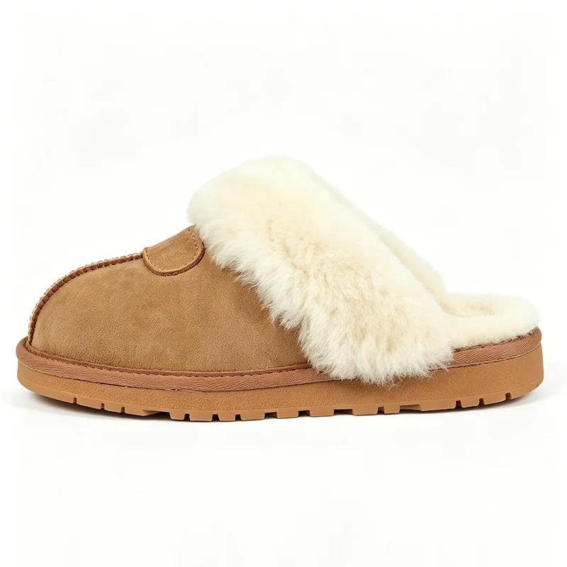 Natural Fur Slippers for Women - Mule Slip On ulasan dan harga
