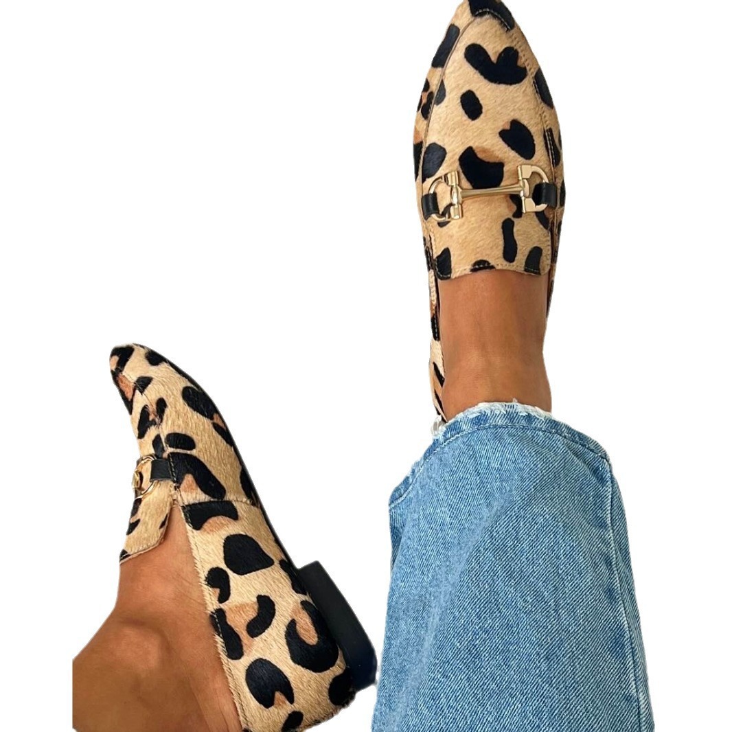 Large Size 40-43 Leopard Print - Mule Slip On ulasan dan harga