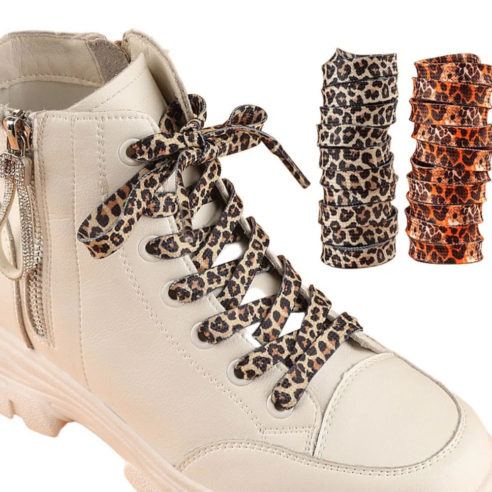 Classic Leopard Print Shoelace - Women Shoes Kinds ulasan dan harga