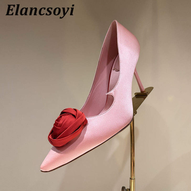 Rose Flower Decor High Heel Wo - Women Shoes Logo ulasan dan harga