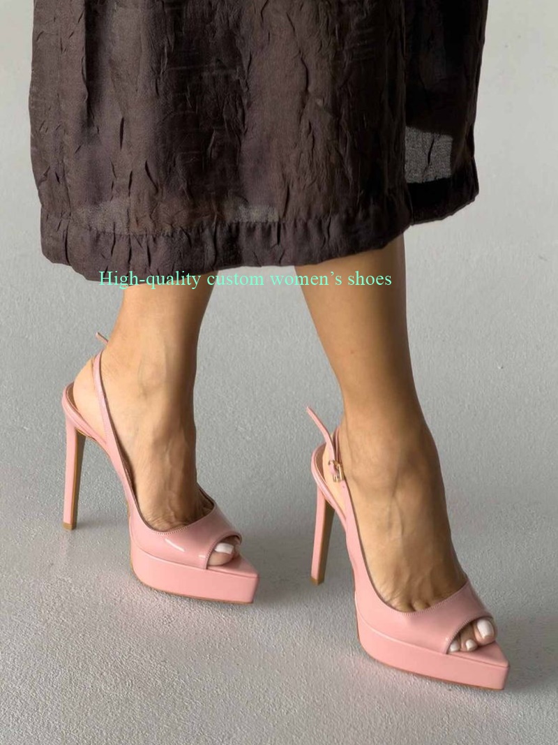 Gold Pointed Toe Fish Mouth We - Women Shoes Logo ulasan dan harga