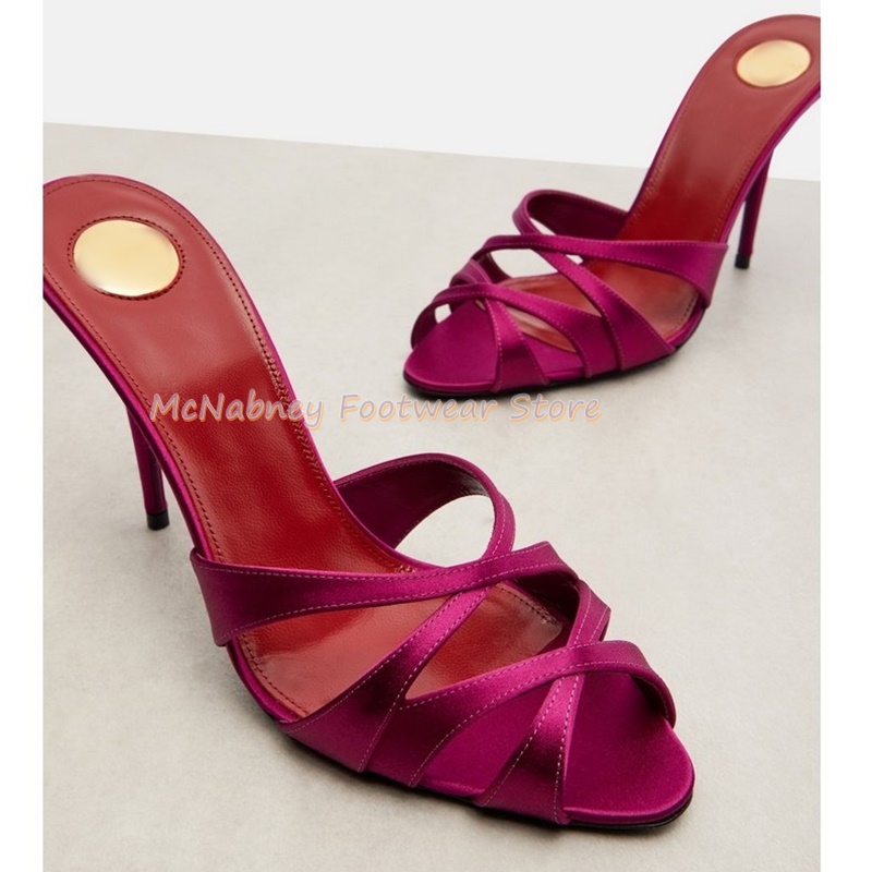 Pointed Stilettos Satin Fabric - Women'S Shoes Clogs ulasan dan harga